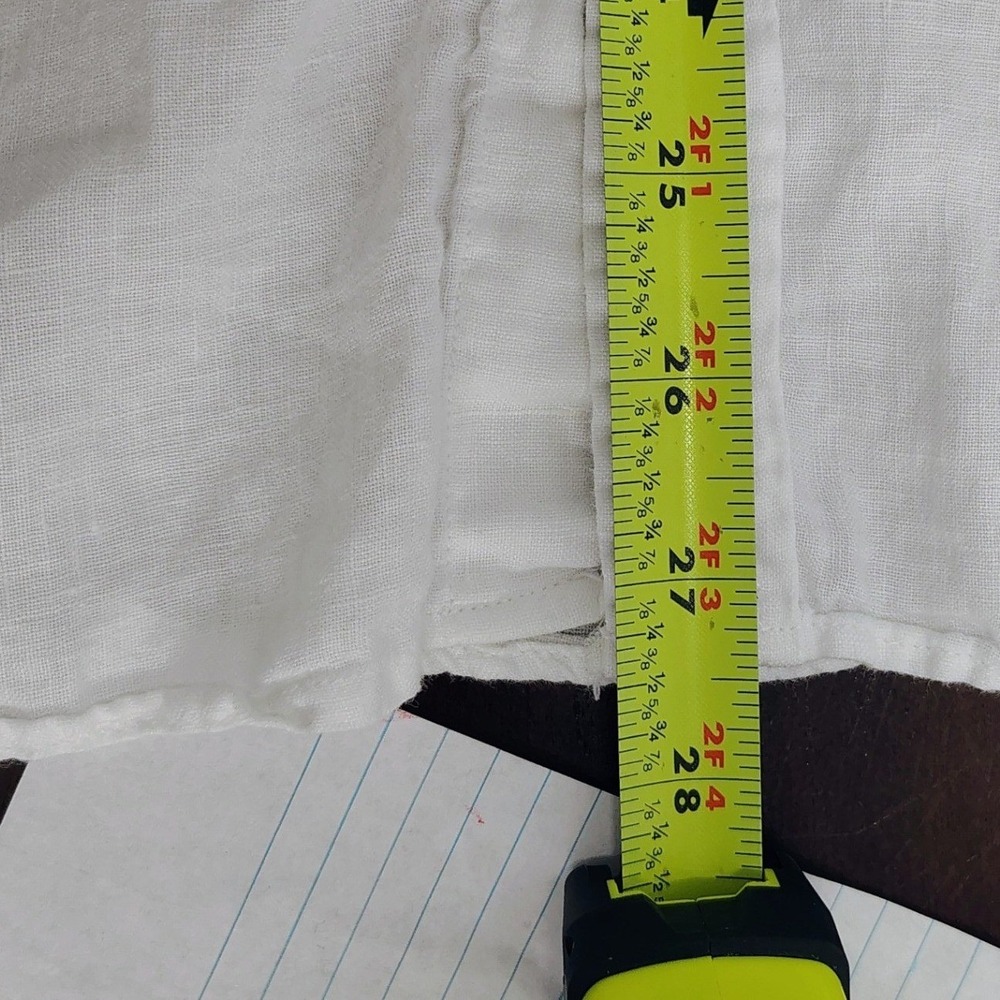 Porter & Ash Mens White 100% Linen Short Sleeve Button Up Resort Wear - Picture 9 of 12
